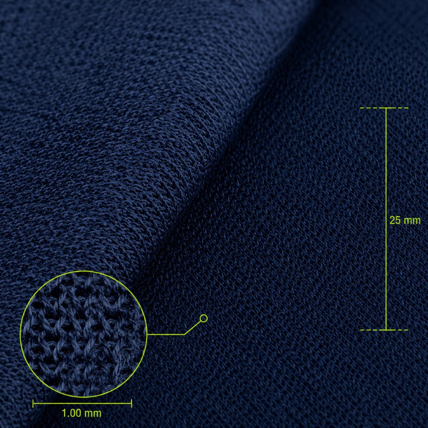 Macro of the fine plain knit structure